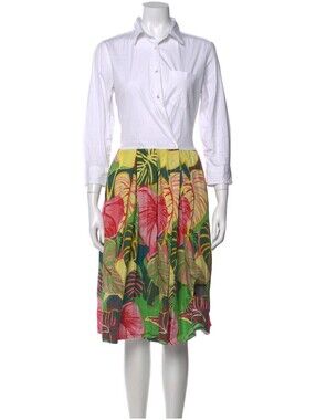 Sara Roka  Floral Print Midi Length Dress  Sz 10 (46) Excellent Condition #855